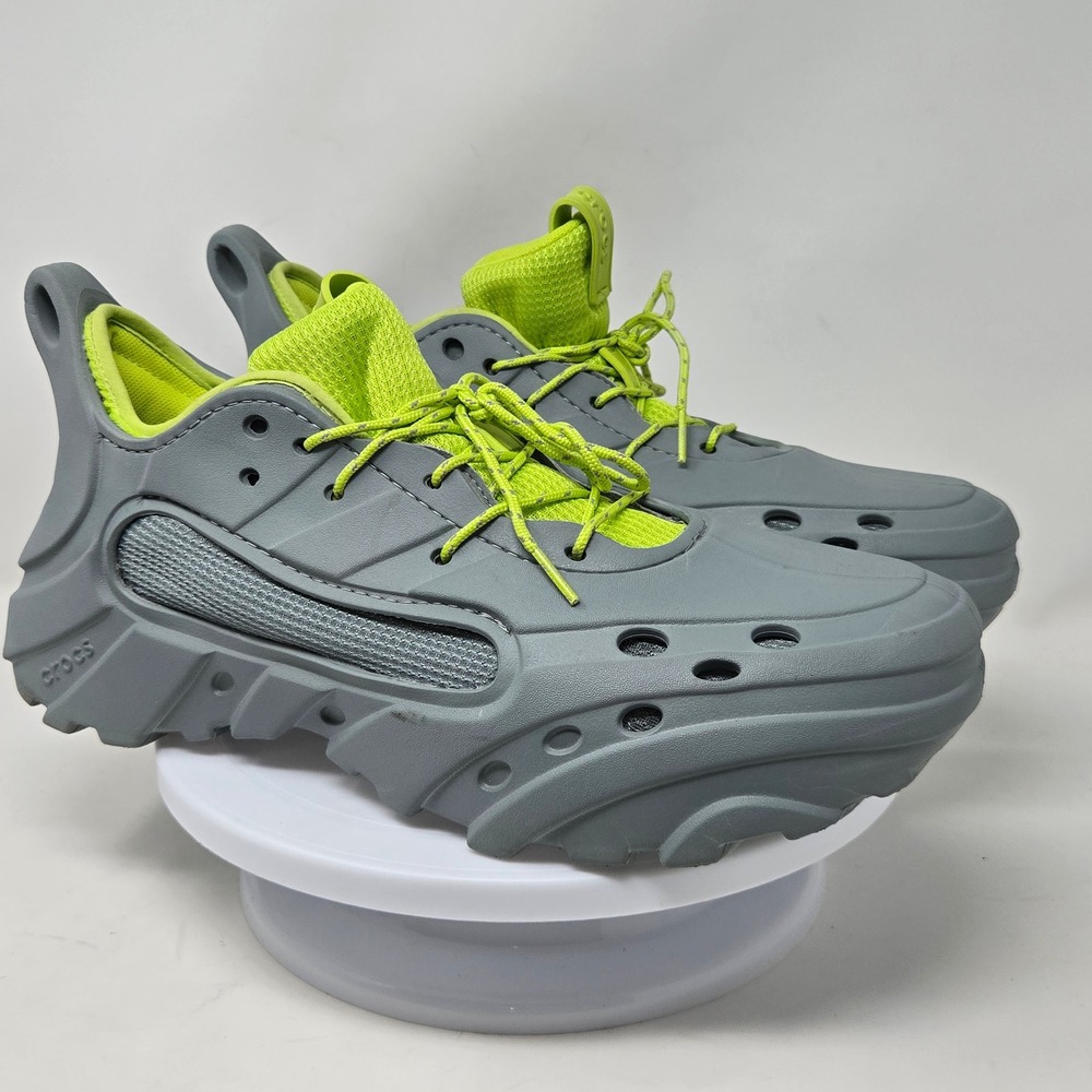 Crocs Echo Storm Tundra Limeade Grey Green Sneakers Mens 14 209414-0ID